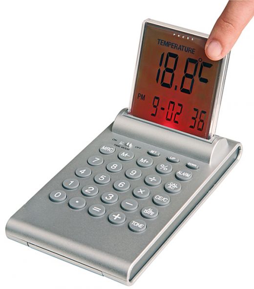 Multifunktionele alarm klok met push-up LCD display