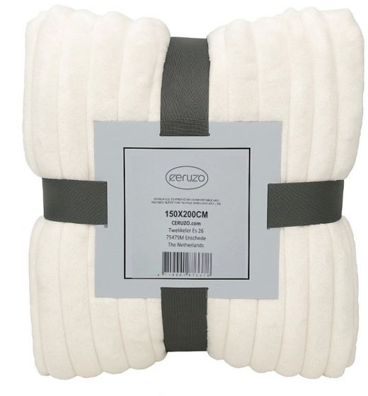 Ceruzo Fleece deken - 150x200 cm - creme