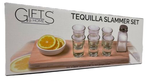 Tequila Serving Set - Tequila Shotjes op Serveerplank