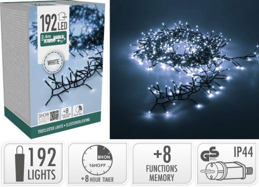 Treecluster Kerstboomverlichting - 192led - Wit