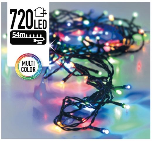 Kerstverlichting 720 LED's 54 meter multicolor