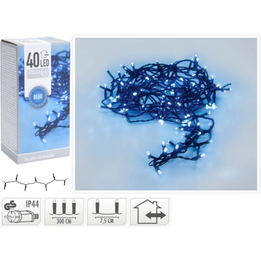LED verlichting - 40 LED - 3 meter - blauw