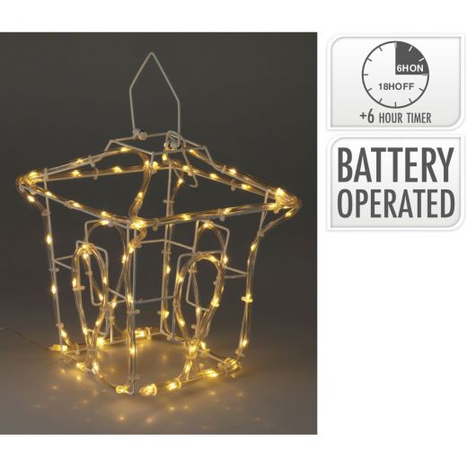 Kerstlantaarn - LED Slangverlichting op batterijen  