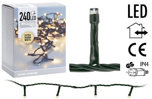 LED-verlichting 240 LED's 18 meter - extra warm wit