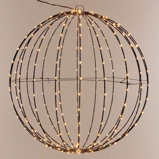 Lichtbol 320 led - Metaal - 50 cm - Kerstverlichting - met Timer - extra warm wit