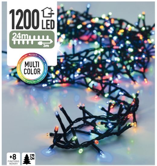 Micro Cluster 1200 LED's 24 meter multicolor