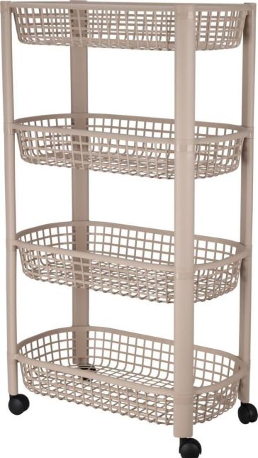 Keukentrolley 4 Wielen - Beige
