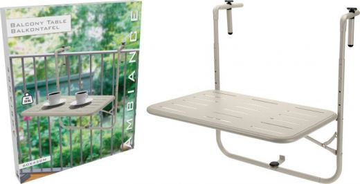 Balkontafel - Mat Beige - 60x40