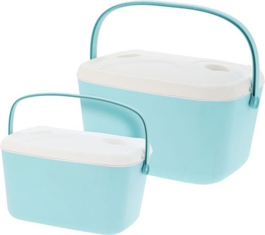 Koelboxen set - Lichtblauw - 30 en 15 Liter