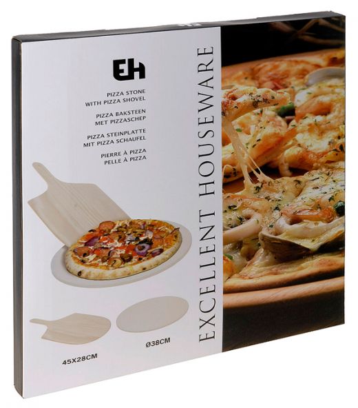 Excellent Houseware Pizza-baksteen met pizza-schep
