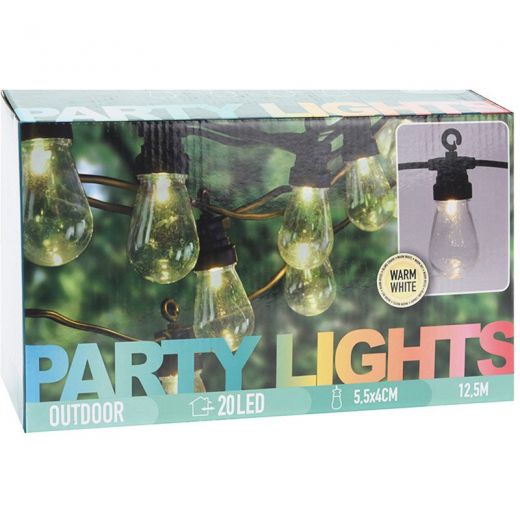 Feestverlichting - 20 lampjes - warm wit - helder