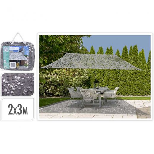 Schaduwdoek Camouflage - 200x300 - lichtgrijs