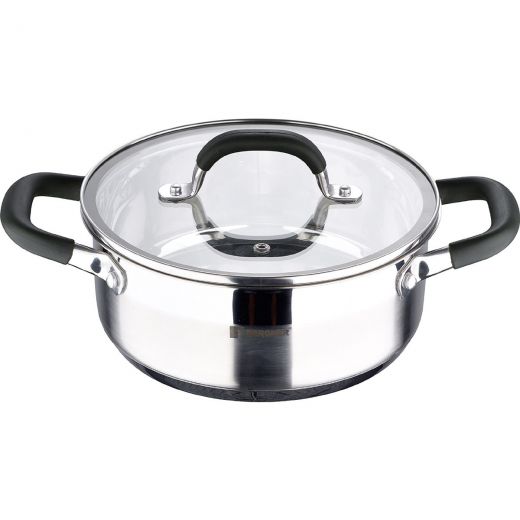 Bergner Midnight RVS Kookpan met  Deksel - Inductie - 20cm - 2.3L