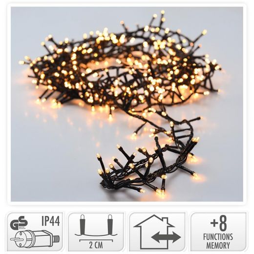 Micro Cluster 1800 LED's - 48 meter - warm wit