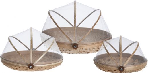 Vliegenkap - bamboe - set van 3