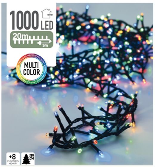 Micro Cluster 1000 LED's 20 meter multicolor