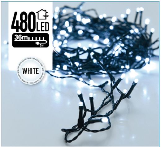 LED-verlichting 480 LED's 36 meter wit