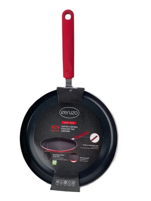 Ceruzo Pannenkoekenpan PFAS vrij - 24 cm - jazzy red