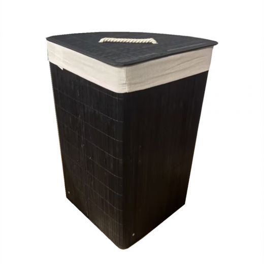 Ceruzo Bamboe Wasmand - Hoek Model - 72L - Zwart