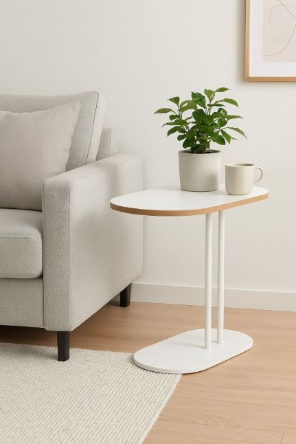 Ceruzo Bijzettafel - Wit - 58x34x60