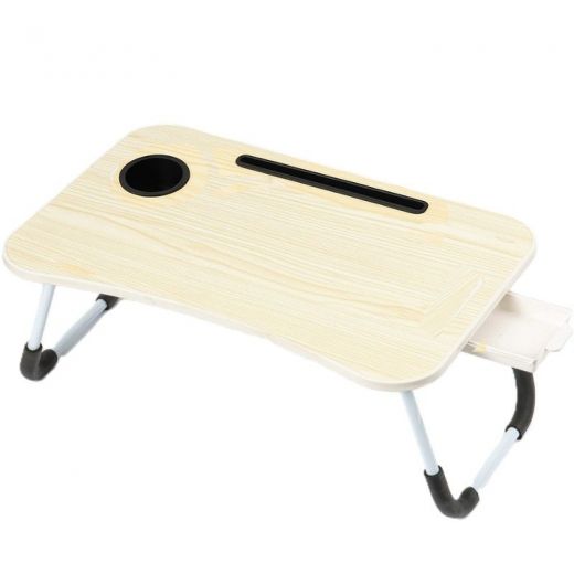 Ceruzo Opklapbare Laptoptafel - Bedtafel - 60x40 cm - Licht Houtlook