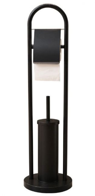 Ceruzo Toiletbutler Vrijstaand - RVS -Zwart