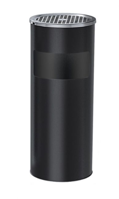 Degelijke Afvalbak met Asbak - Staand - Zwart