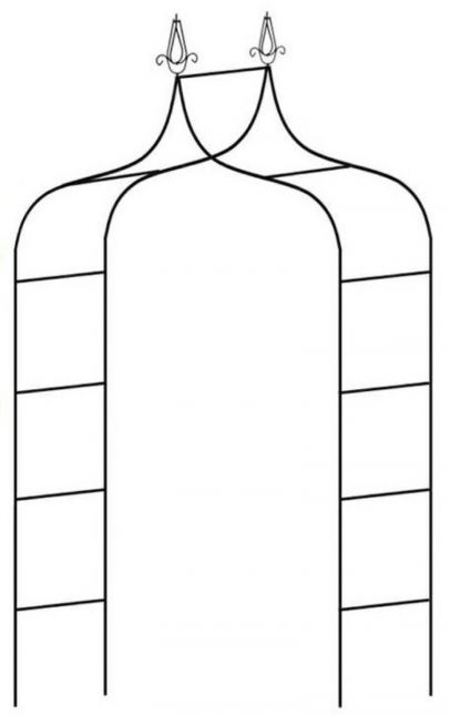 Metalen Rozenboog – 140 x 255 cm – Tuinboog Luxe