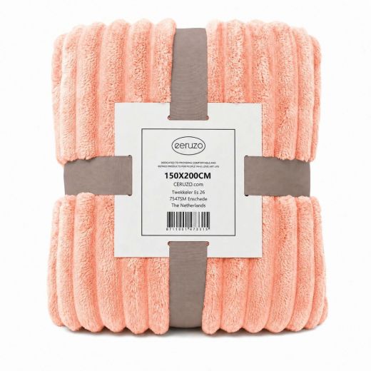 Ceruzo Fleece deken - 150x200 cm - perzik