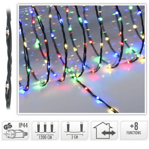 LED Verlichting 400 LED - 12 meter - multicolor - voor binnen en buiten - 8 Lichtfuncties - Soft Wire 
