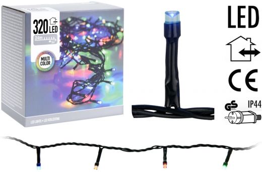 LED-verlichting 320 LED's 24 meter multicolor