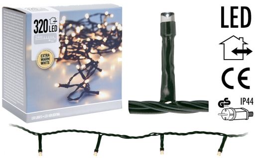 LED-verlichting 320 LED's 24 meter - extra warm wit
