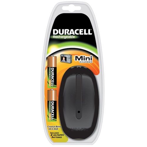 Duracell Mini oplader + 2 batterijen