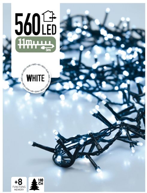Micro Cluster 560 LED's 11 meter wit