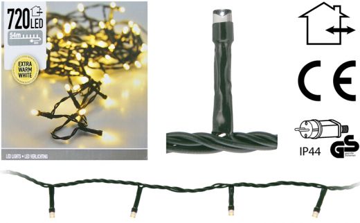 LED-verlichting 720 LED's 54 meter - extra warm wit
