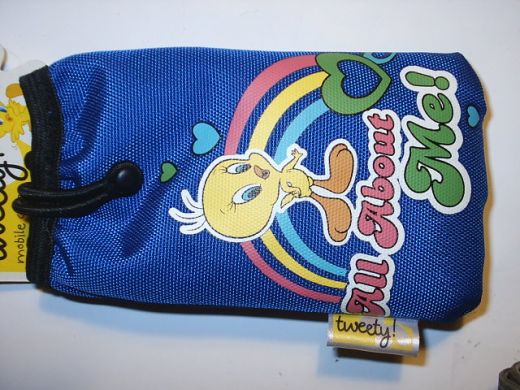 tweety zakje blauw/regenboog