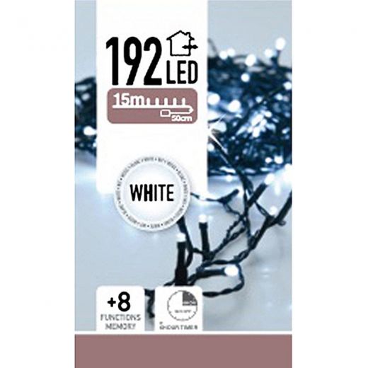 LED-verlichting 192 LED's - wit - op batterij 