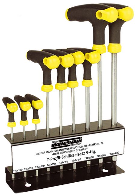 Brüder Mannesmann   Torx T-grepen (set 9 stuks) in standaard