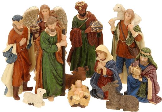 Kerststal figuren 11-delig