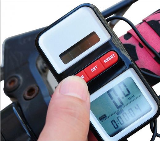 Fietscomputer op zonne-energie - echte groene gadget