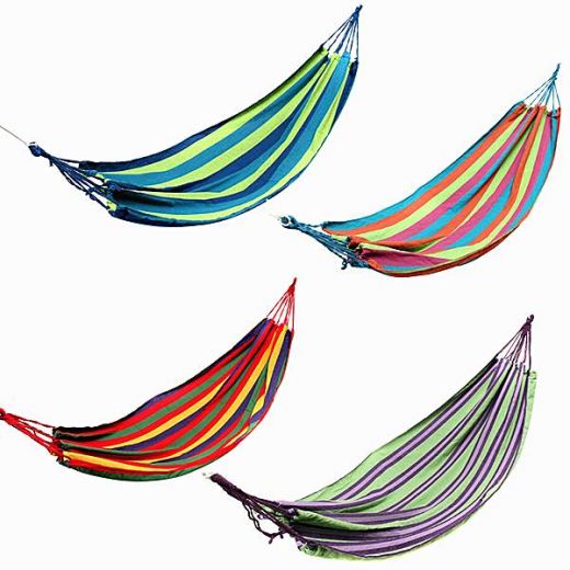 Hangmat vrolijke kleuren complete set 200x100 cm