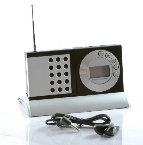 Compacte draagbare radio met klok/wekker functie 