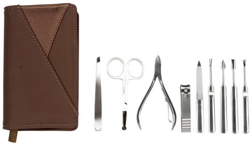 Mooie RVS Manicureset in Etui