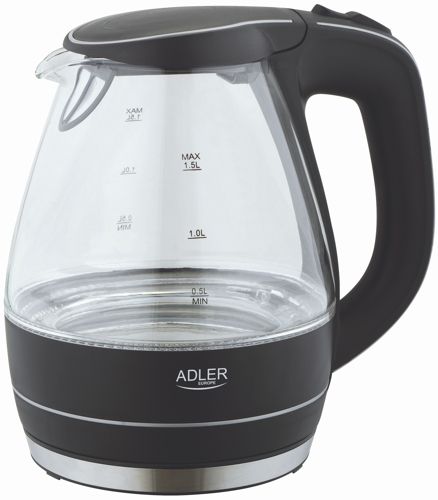Prachtige led glazen waterkoker 