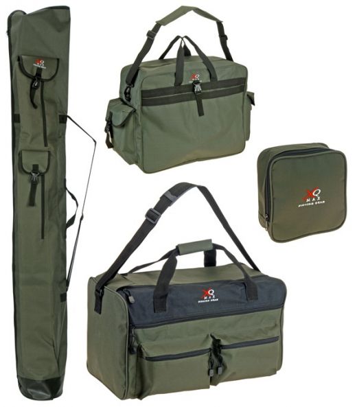 Professionele hengelsport tassenset met 4 tassen