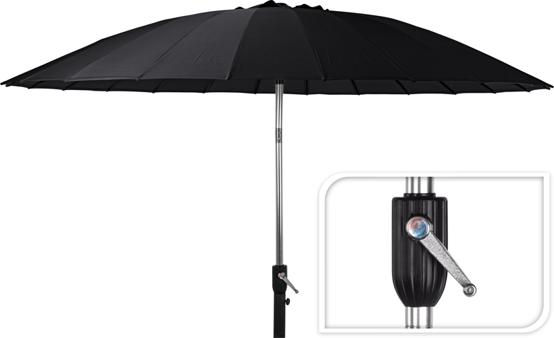 Parasol Shanghai - 270cm - zwart Parasol Shanghai - 270cm - zwart