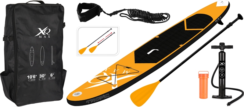 XQ Max SUP Board Set - Opblaasbaar - 320x76x15cm - oranje