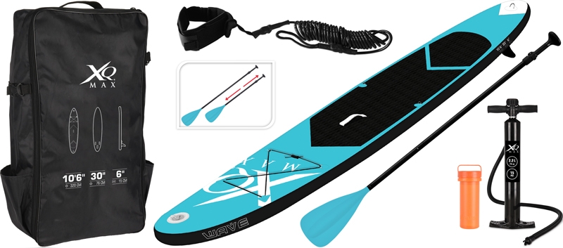 XQ Max SUP Board Set - Opblaasbaar - 320x76x15cm - blauw