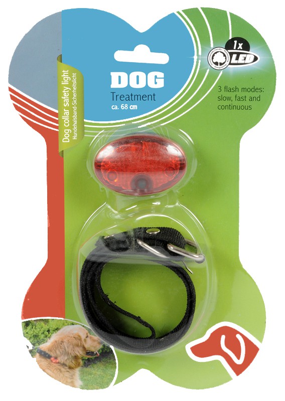 Honden Halsband met LED inclusief batterijen