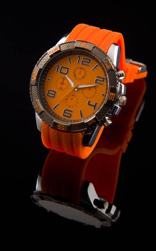 Heren sport horloge.oranje